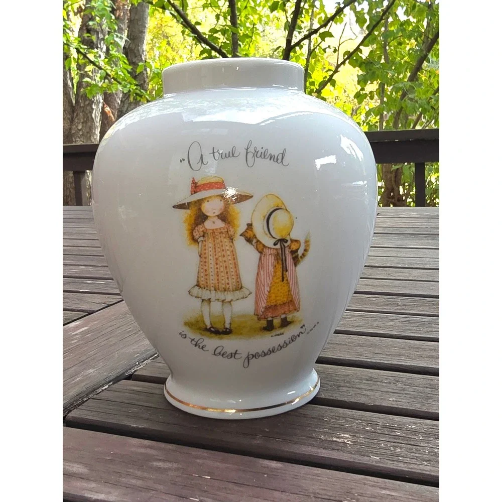 Holly Hobbie Vase Genuine Porcelain